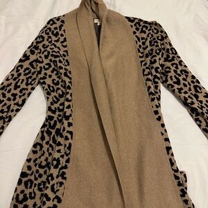 Leopard Print Tan Sweater
